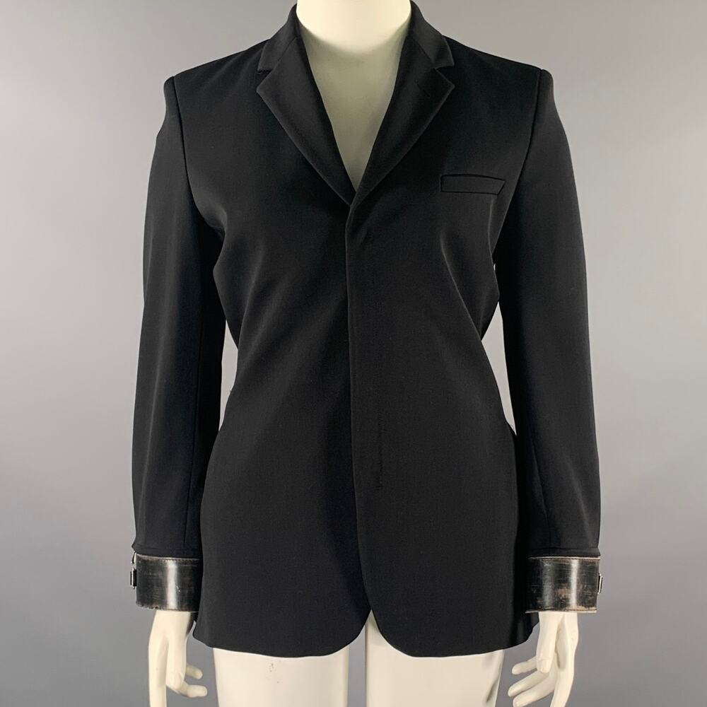 JEAN PAUL GAULTIER Size 12 Black Wool / Polyester Coat